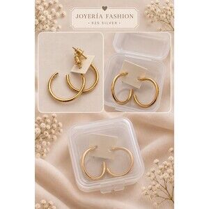 Gold Tone Open Hoop Earrings – New Unworn